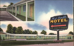 Mid-South Motel Jackson, MS Postcard Postcard