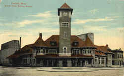 Grand Trunk Railway Station Postcard