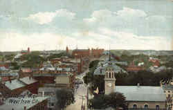 West From City Hall Postcard