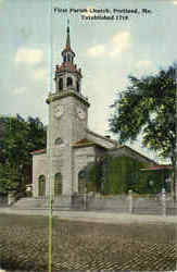 First Parish Church Portland, ME Postcard Postcard