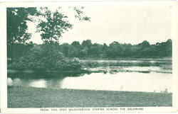 From This Spot Washington Started Across The Delaware Postcard