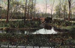 Stone Bridge, Branch Brook Park Postcard