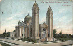 The New Catholic Cathedral Seattle, WA Postcard Postcard