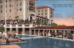 Crowd Watching Water Sports at the Miami Biltmore Pool Postcard