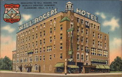 Will Rogers Hotel, Dedicated to Will Rogers, the World's Greatest Humorist Postcard