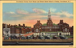 Providence County Court House and Rhode Island School of Design Postcard Postcard