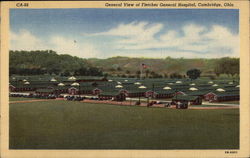 General View of Fletcher General Hospital Cambridge, OH Postcard Postcard