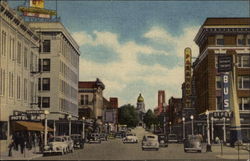 Capitol Avenue, Looking North from Union Pacific Depot With Capitol in Distance Postcard