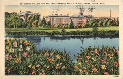 Simmons College and Mrs. Jack Gardner's Palace, in the Fenway Postcard