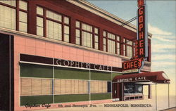 Gopher Cafe - 9th and Hennepin Ave Postcard