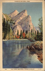 The Three Brothers Yosemite Valley, CA Yosemite National Park Postcard Postcard