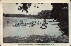 Sun Tanning on Beach at Fritz' Camp Postcard