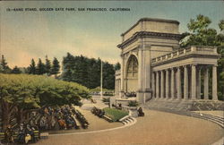 Band Stand, Golden Gate Park San Francisco, CA Postcard Postcard