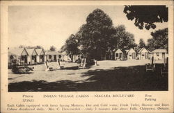 Indian Village Cabins Chippawa, ON Canada Ontario Postcard Postcard