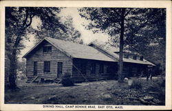 Dining Hall, Camp Bonnie Brae East Otis, MA Postcard Postcard