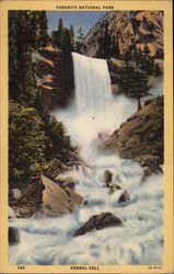 Vernal Fall - Yosemite National Park Postcard