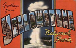 Greetings From Yellowstone National Park Postcard