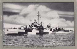 Modified Fletcher Destroyer Boats, Ships Postcard Postcard