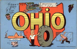 Greetings from Ohio Postcard