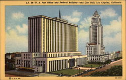 U.S. Post Offcie and Federal Building, and City Hall Postcard