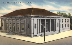 Post Office, South Main St Postcard