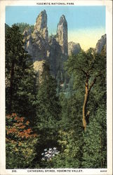 Cathedral Spires, Yosemite Valley, Yosemite National Park Postcard Postcard