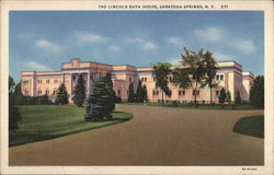 The Lincoln Bath House, Saratoga Spa Postcard