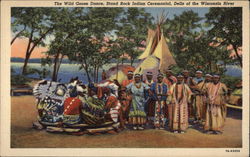 The Wild Goose Dance, Stand Rock Indian Ceremonial, Dells of the Wisconsin River Native Americana Postcard Postcard