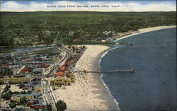 Aerial View of Santa Cruz Postcard