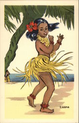 Young Hawaiian Girl Luana Postcard Postcard