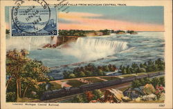 Niagara Falls from Michigan Central Train New York Postcard Postcard