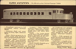 Clark Autotram - The 100 Mile an Hour Railroad Passenger Vehicle Postcard