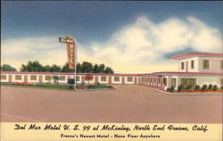 Del Mar Motel Fresno, CA Postcard Postcard