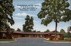 Birmingham Motor Court Alabama Postcard Postcard