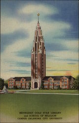 Methodist Gold Star Library and School of Religion Postcard