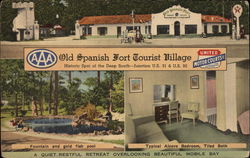 Old Spanish Fort Tourist Village - A Quiet, Restful Retreat Overlooking Beautiful Mobile Bay Postcard