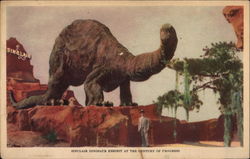 Sinclair Dinosaur Exhibit at the Century of Progress Chicago, IL 1933 Chicago World Fair Postcard Postcard