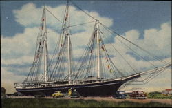 The Schooner "Lucy Evelyn" Beach Haven, NJ Postcard Postcard