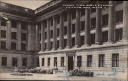 New Jersey State Museum - Entrance, State House Annnex Postcard