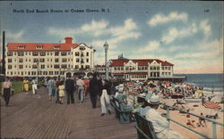 North End Beach Scene Ocean Grove, NJ Postcard Postcard