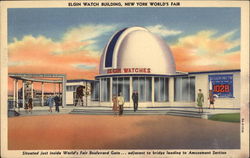 Elgin Watch Building, New York World's Fair Postcard