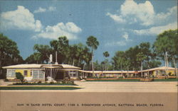 Sun 'N Sand Hotel Court Daytona Beach, FL Postcard Postcard