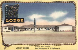 Lariat Lodge, East Entrance on U.S. Highway 66 Gallup, NM Postcard Postcard