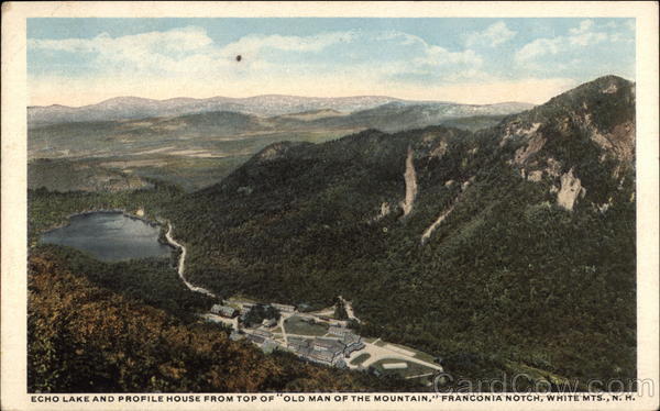 Echo Lake and Profile House from Top of 