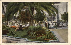 Court of Ponce de Leon Hotel -- Concert Hour Postcard