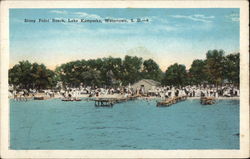 Stony Point Beach, Lake Kampeska Watertown, SD Postcard Postcard