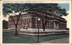 Soldiers' and Sailors' Masonic Memorial Hospital Utica, NY Postcard Postcard