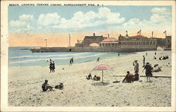 Beach, Looking toward casino Postcard