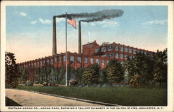 Eastman Kodak Co., Kodak Park, Showing 2 Tallest Chimneys in the United States Postcard