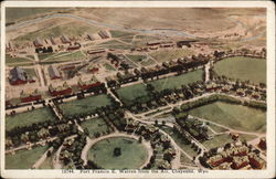 Fort Francis E. Warren from the air Cheyenne, WY Postcard Postcard